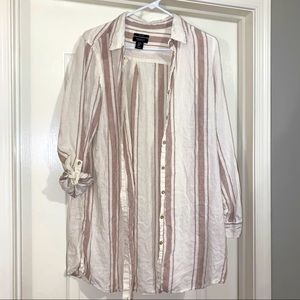 Striped White Cardigan Dress